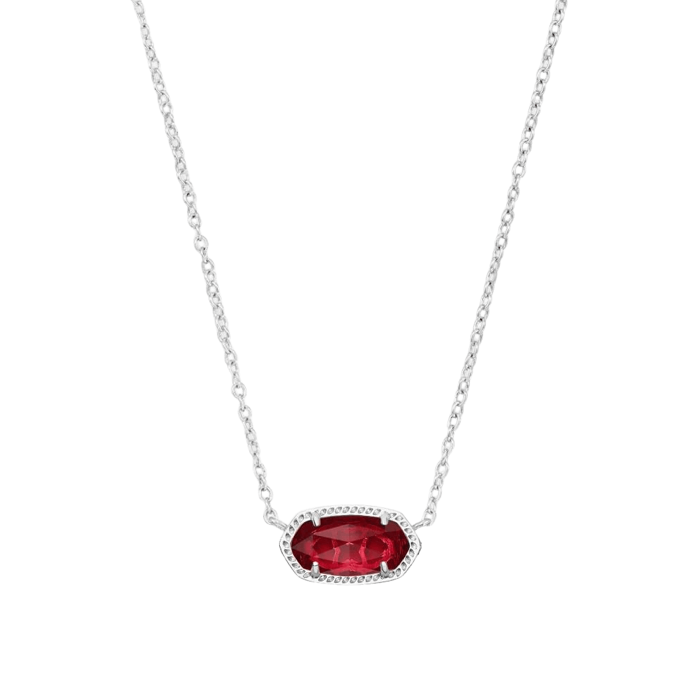 Kendra Scott Elisa Silver Pendant Necklace in Berry – Reed's Kendra Scott Elisa Silver Pendant Necklace in Berry – Reed's