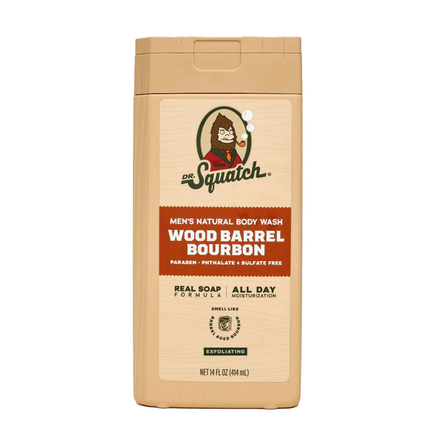 14 oz Wood Barrel Bourbon Exfoliating Body Wash