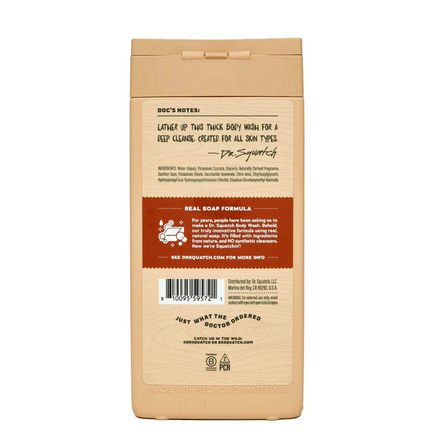 14 oz Wood Barrel Bourbon Exfoliating Body Wash