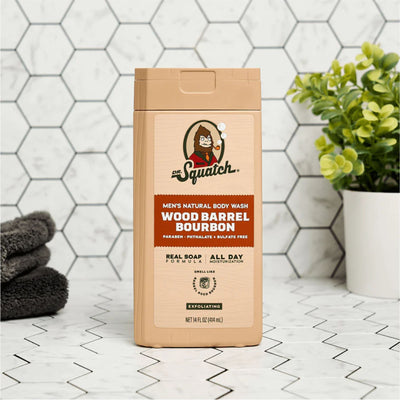14 oz Wood Barrel Bourbon Exfoliating Body Wash