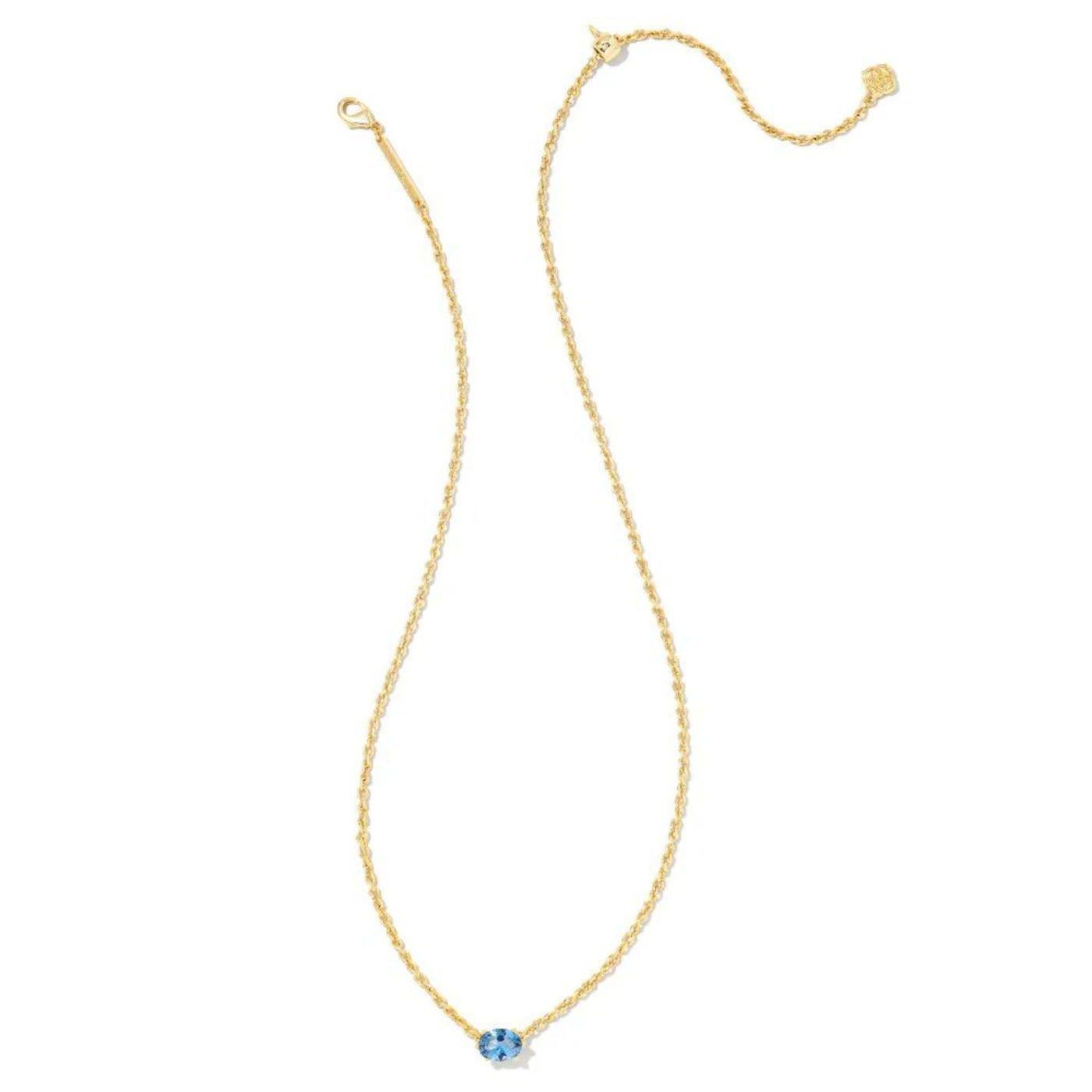 Cailin Gold Pendant Necklace in Blue Violet Crystal