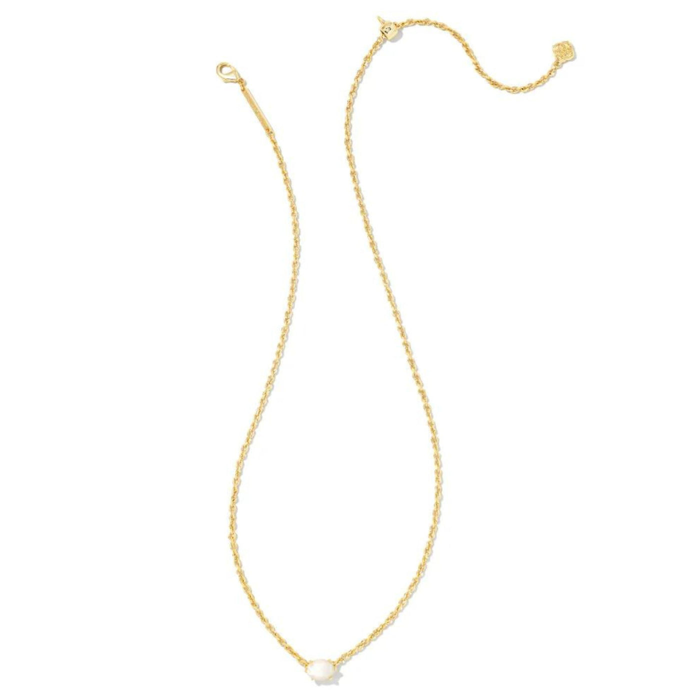 Cailin Gold Pendant Necklace in Ivory Mother-of-Pearl