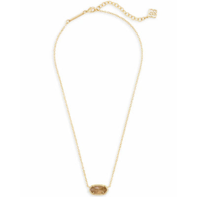 Elisa Gold Pendant Necklace in Citrine