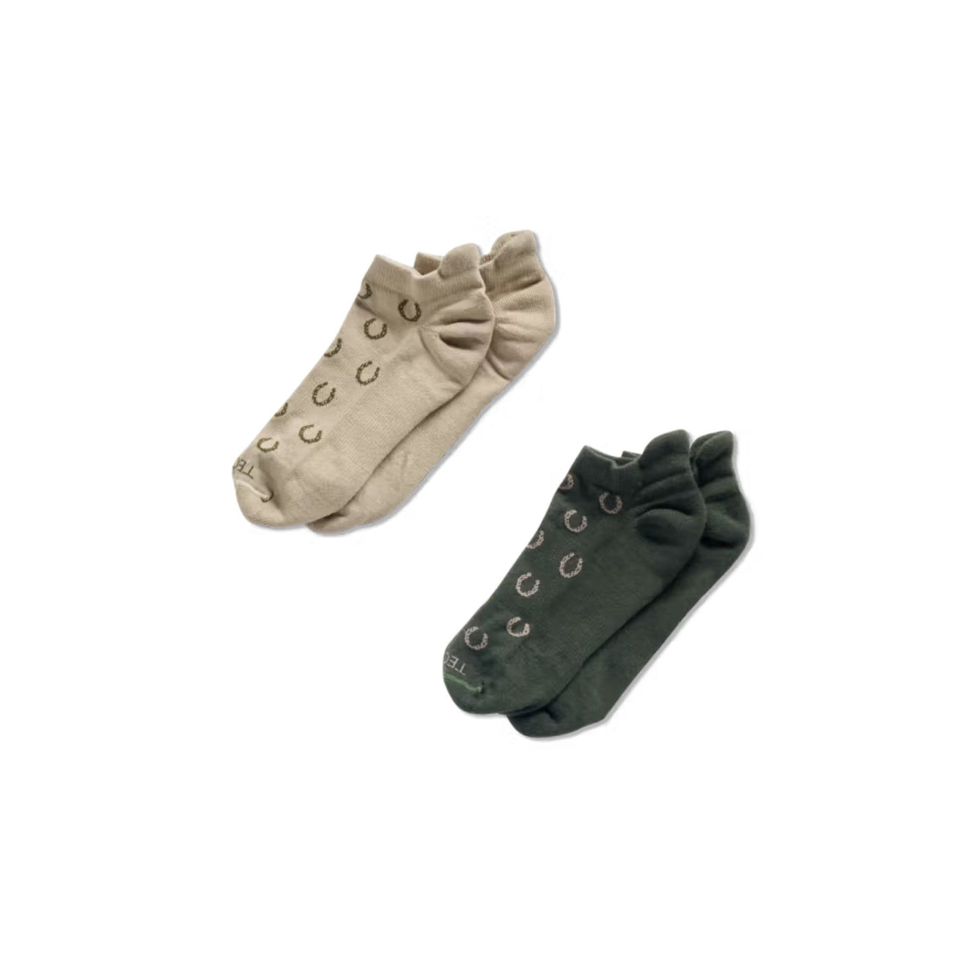 Horseshoe Ankle Sock (2-Pack) | Green / Sand