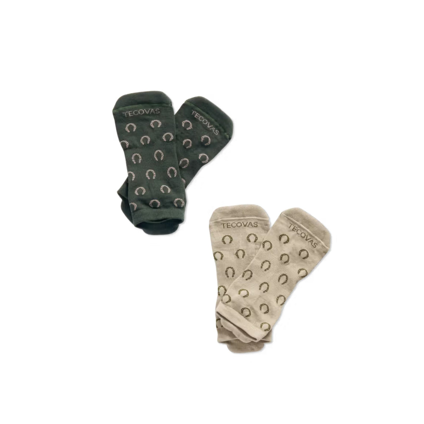 Horseshoe Ankle Sock (2-Pack) | Green / Sand