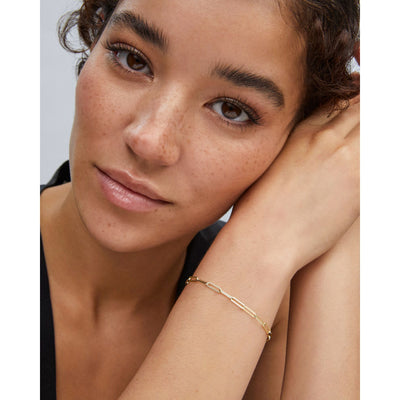 Courtney Paperclip Bracelet in Gold