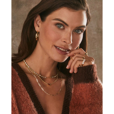 Courtney Paperclip Necklace in Gold