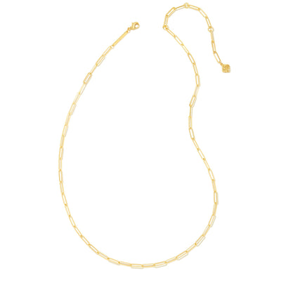 Courtney Paperclip Necklace in Gold
