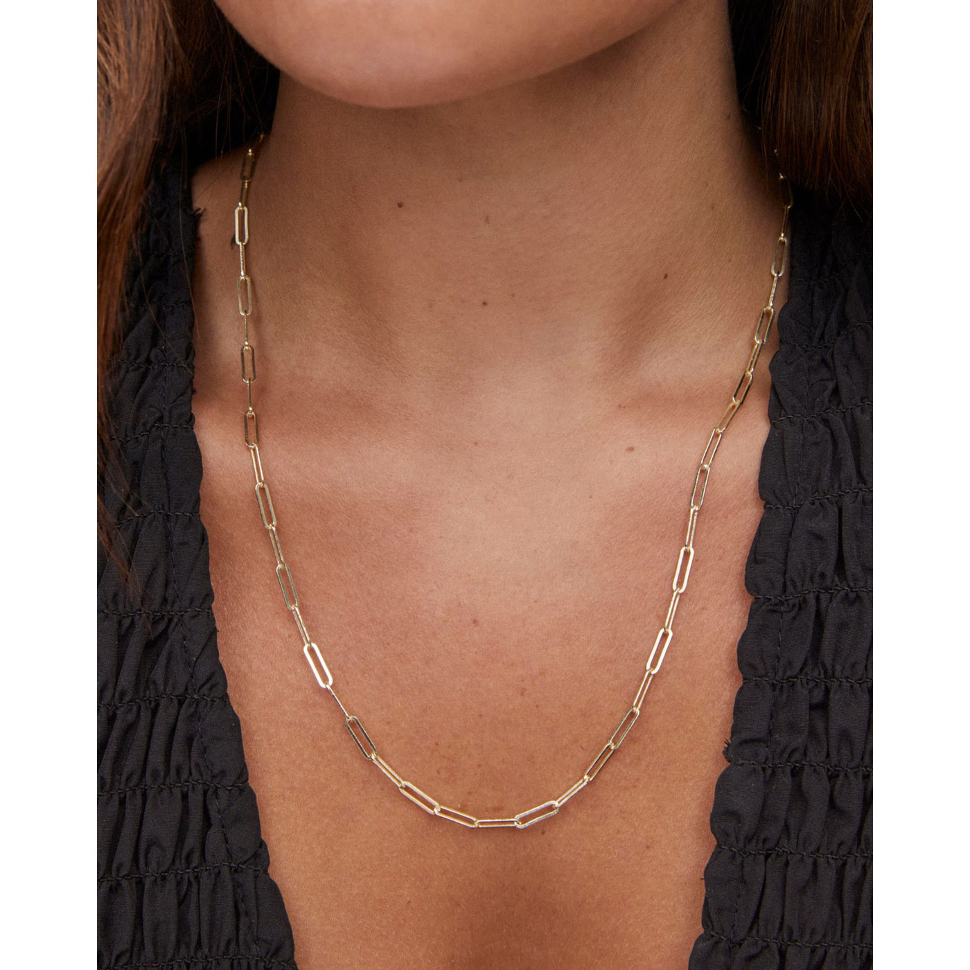 Courtney Paperclip Necklace in Gold