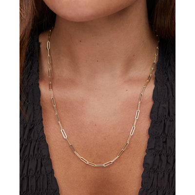Courtney Paperclip Necklace in Gold