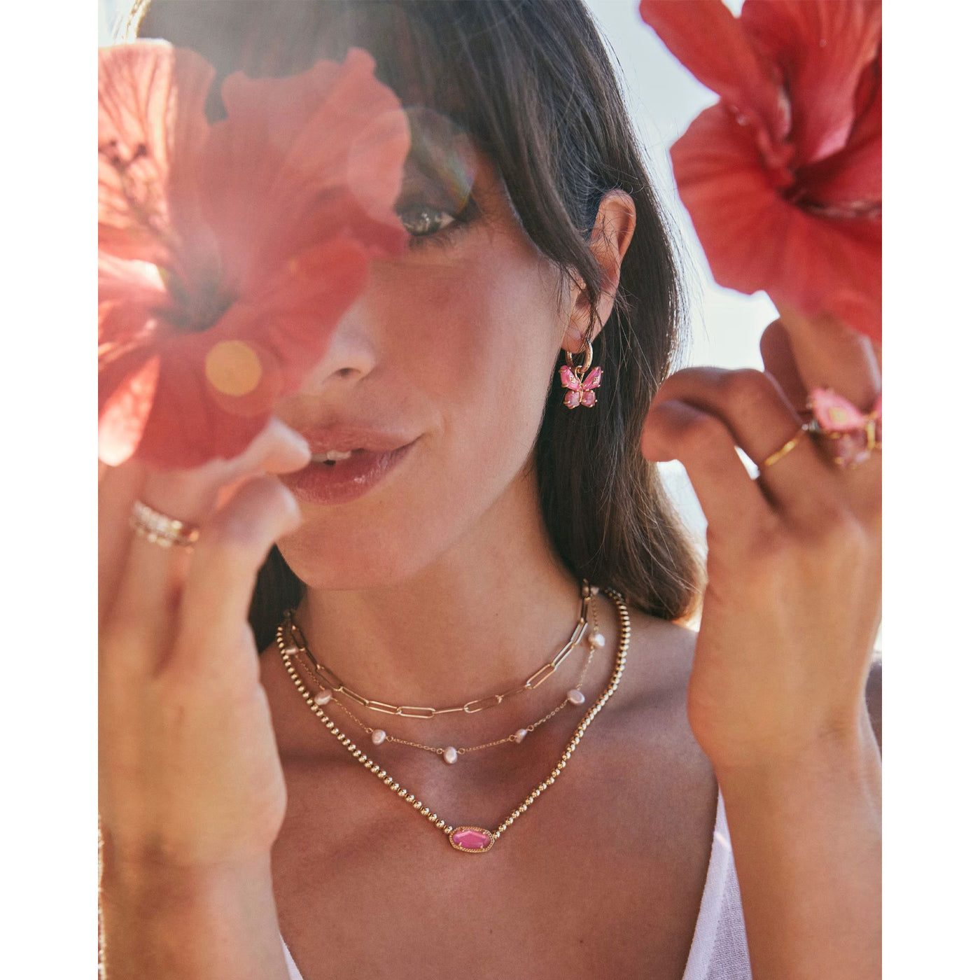 Courtney Paperclip Necklace in Gold