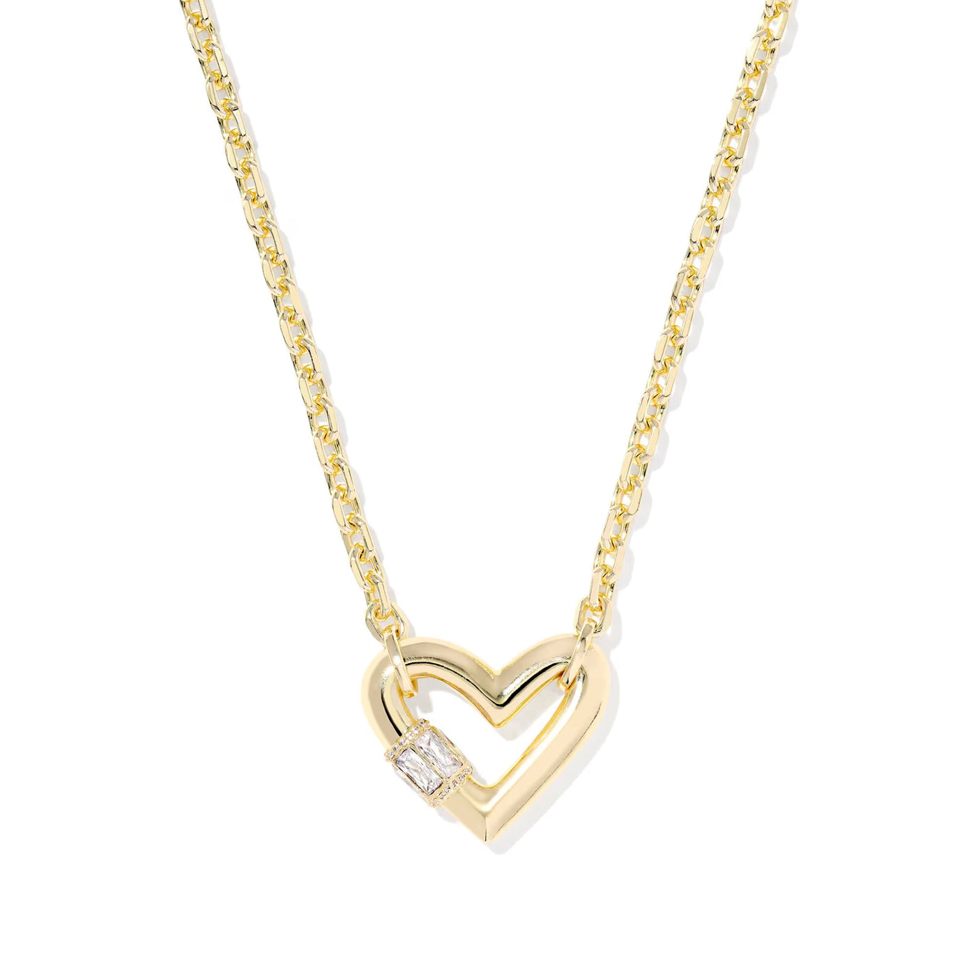 Emery Heart Gold Short Pendant Necklace