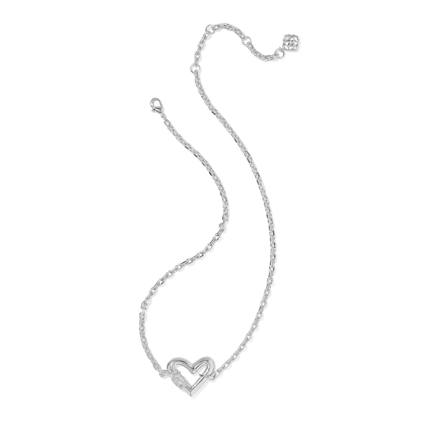 Emery Heart Silver Short Pendant Necklace