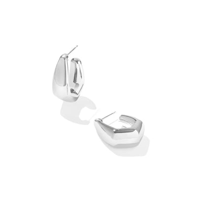 silver hoop earrings
