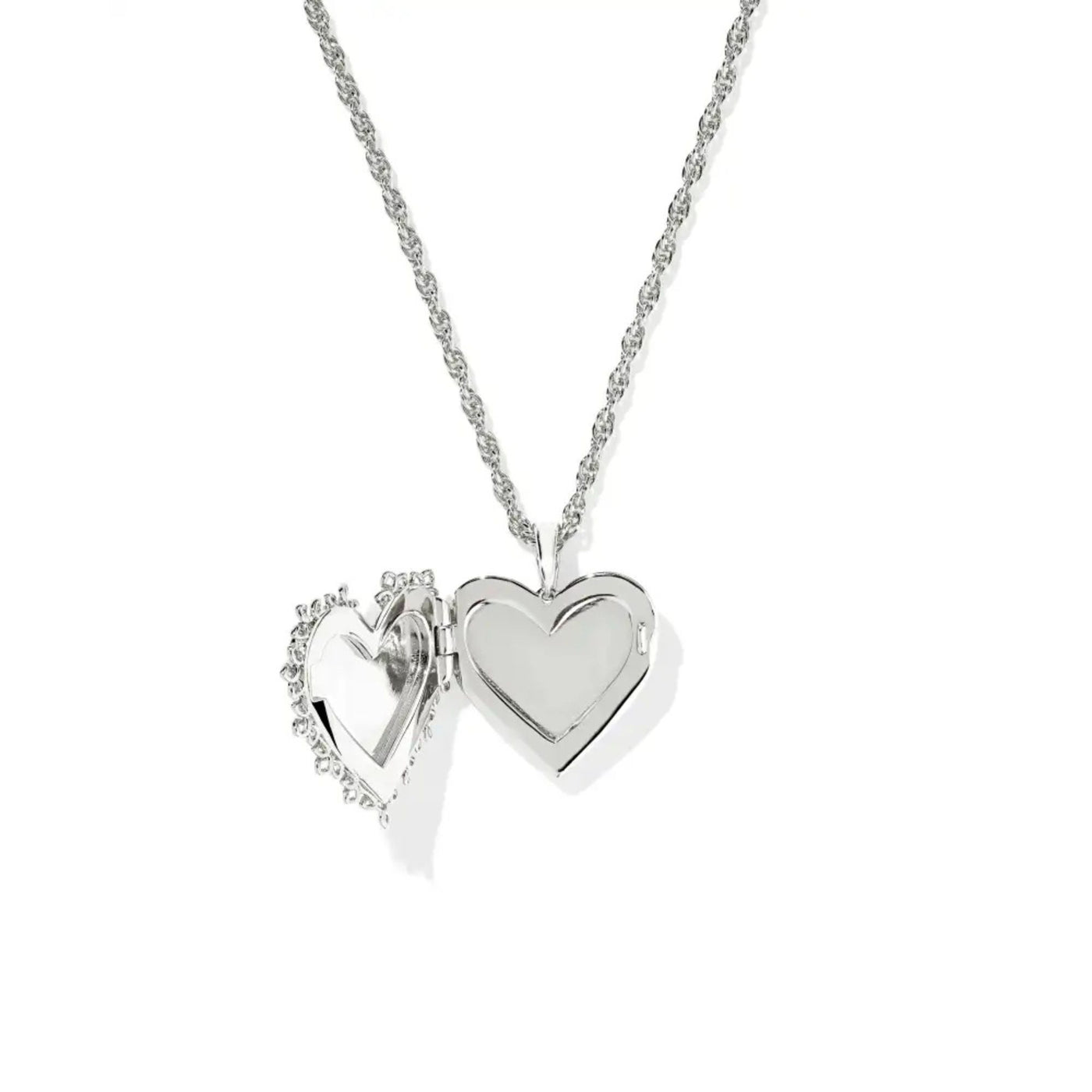 Mallory Rose Silver Locket Short Pendant Necklace