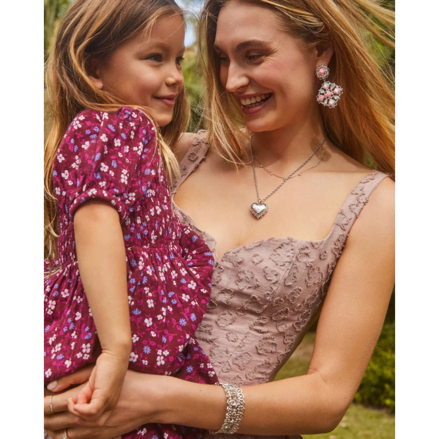 Mallory Rose Silver Locket Short Pendant Necklace