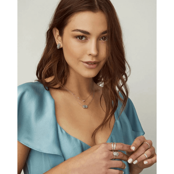 Kendra Scott Elisa Silver Pendant Necklace in Berry – Reed's